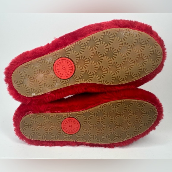 UGG Fluff Yeah Women's Slingback Slide Slippers in Samba Red - Picture 8 of 9